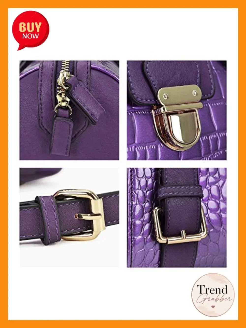 Vegan Leather Satchel Purse Top Handle Work Tote Crocodile Texture